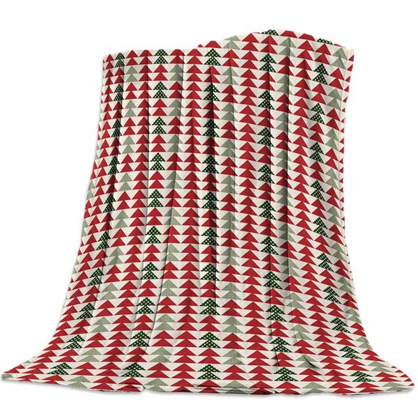 

throw blanket for sofa couch- geometric christmas tree 39 x 49 inche flannel bed blanket lightweight microfiber throw for all