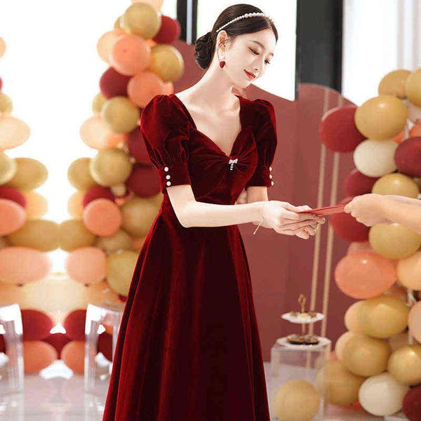 

luxury prom dresses veet toast bride 2021 autumn appreciation banquet engagement can wear evening at ordinary tim, Black