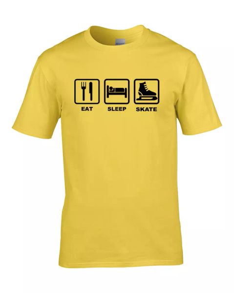 

eat sleep skate extreme sports, ski slope fanatic men's t-shirt from fatcuckoo, White;black