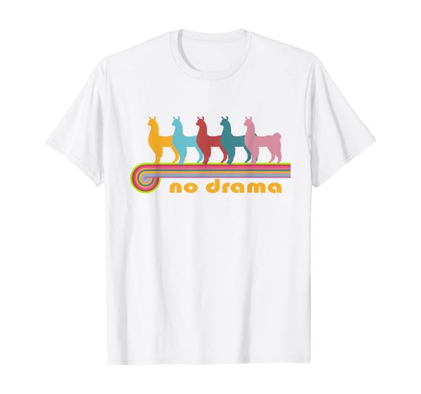 

no drama llama | nickerstickers t-shirt, White;black