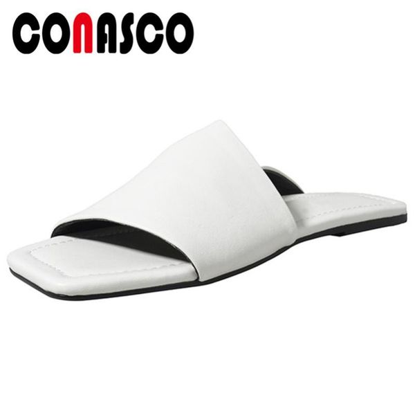 

women classic low heels brand design genuine leather casula shoes summer sandals leisure woman concise basic, Black