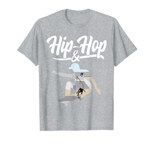 

cool hip hop skate fans hip-hop skateboarding gift t-shirt, White;black