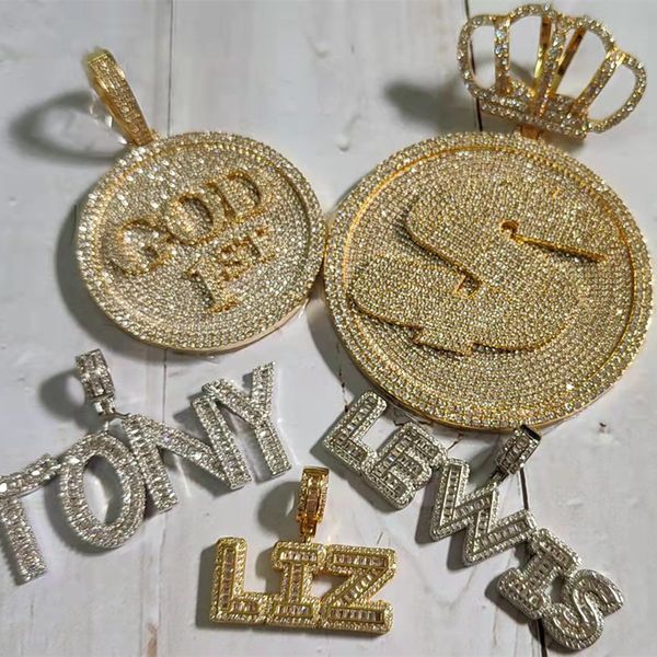 

mens hip hop jewelry gold silver color cz custom name pendant necklace for friend punk jewelry gift