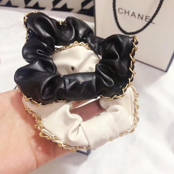 

hair clips & barrettes fashion vintage accessories hairbands high-end pu leather bow-knot leopard elastic band rubber headdress gum, Golden;silver
