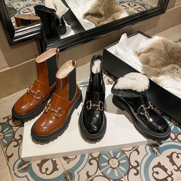 

boots women winter sheepskin wool integrated snow warm comfortable fashionable and leisure thick bottom zipper black size 34-41