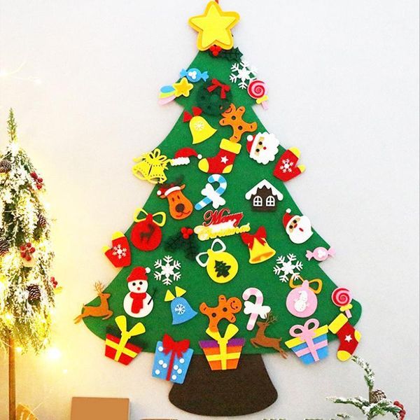 

christmas decorations kids diy felt tree decoration for home navidad 2021 year gifts ornaments santa claus xmas