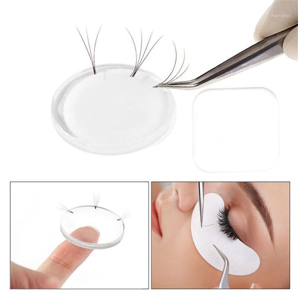 

silicone eyelash adhesive pads extension stand lashes individual lash tray quick bloom pallet beauty makeup tools1