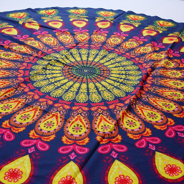 

microfiber beach towel hippie/boho mandala beach blanket /indian throw bohemian round table cloth mandala decor/yoga mat meditation picni