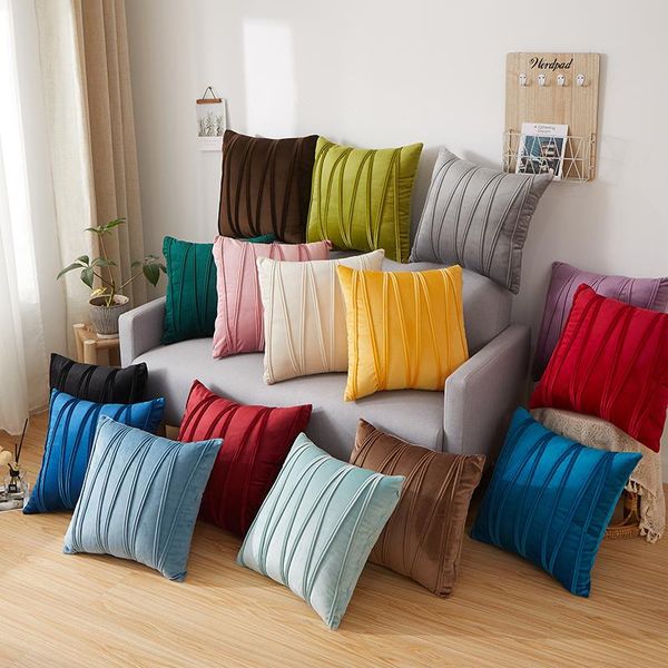 

cushion/decorative pillow velvet cushion case couch square solid yellow ivory grey cotton home decor sofa car coffee bar wedding