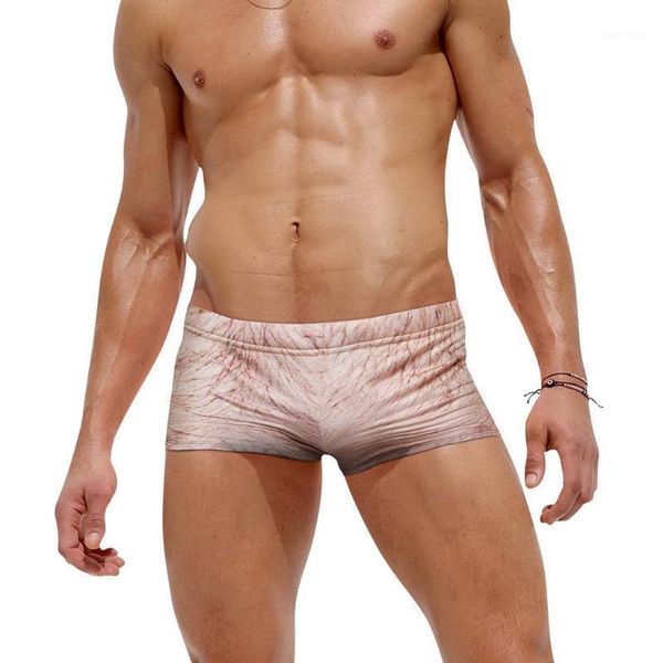 

men's bodybuild fashion gradient trunks beach swimming shorts boxer1