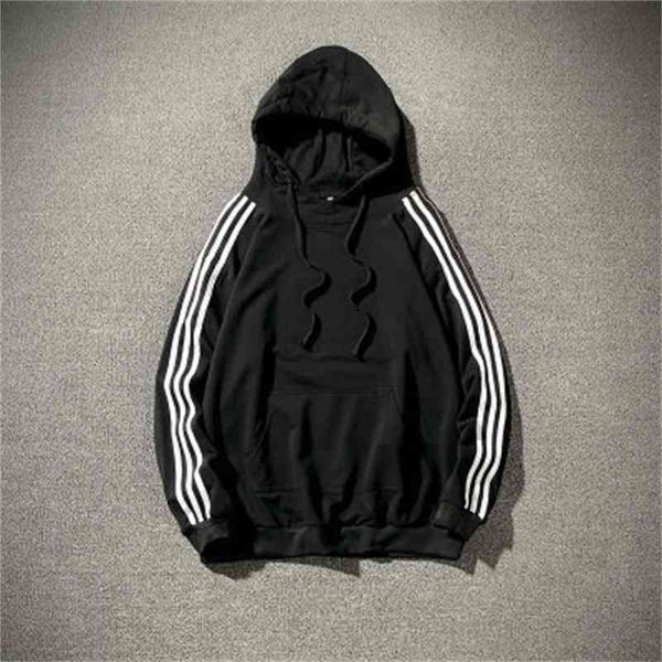 

autumn new sweater hip hop youth hooded splicing coat men's long sleeve, Black