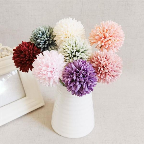 

12pcs wedding artificial flowers chrysanthemum ball for home garden party office coffee christmas decorations decorative & wreaths