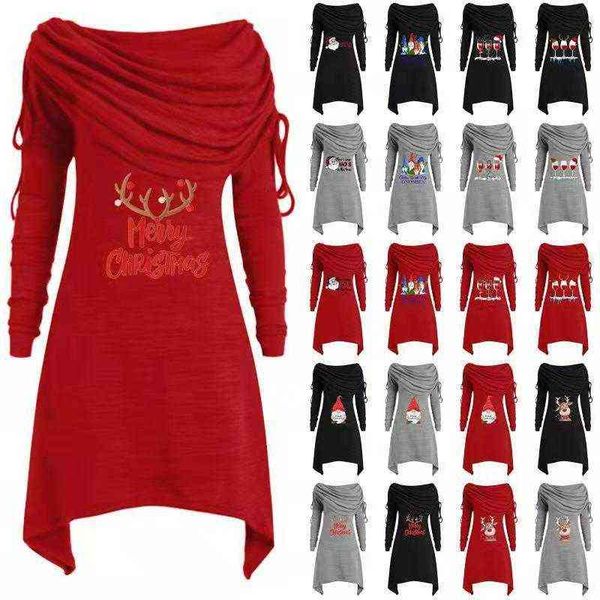 

casual dresses 2022 women's long sleeve printed irregular medium length, Black;gray