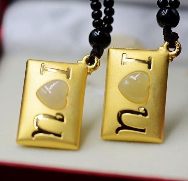 

lockets 24k gold inlaid jade and 3d hard 520 a love letter pendanth23#, Silver