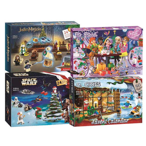 

new friends advent calendar star space warsing city christmas toys gift for children building block bricks g0914