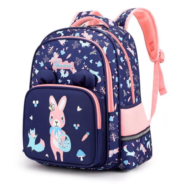 

cute print kids school backpack cartoon primary grade 2-3-5 bags for girls waterproof larger capacity backpacks