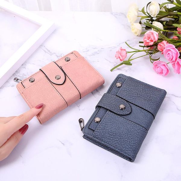 

wallets 2021 ladies wallet women short small womens and purses, Red;black