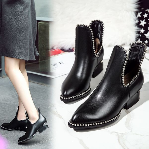 

shoe custom autumn women's heels mouth deep 4041 size unique shoes, Black