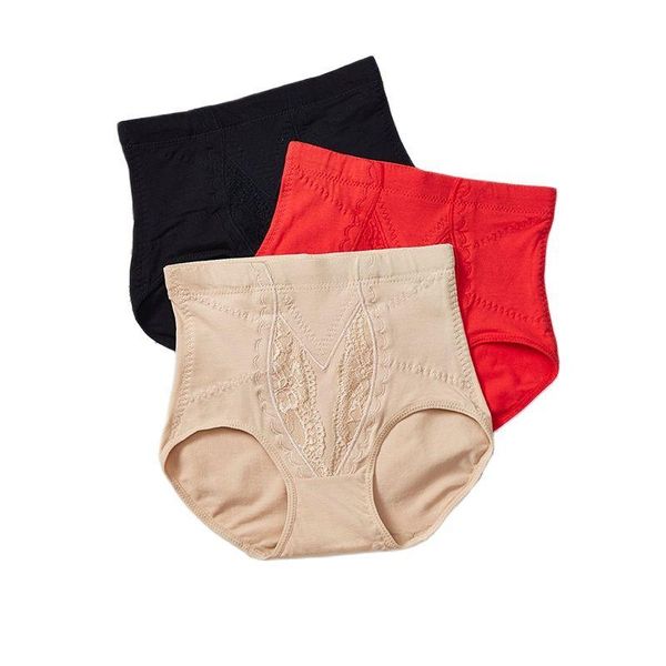 

women's panties cotton underwear, lace, postpartum hip-lifting waist shaping underwear, Black;pink