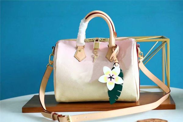 10A L Bag M45722 speedy bandouliere 25 bolsas de ombro uma flor de couro charm elegante Nano Crossbody Porta-Cartões Feminino Porta-chaves Cadeia Carteira Porta-moedas