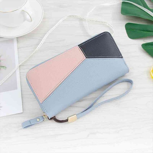 

geometric women clutch pink wallets phone pocket purse card holder patchwork long wallet lady fashion short coin, Red;black