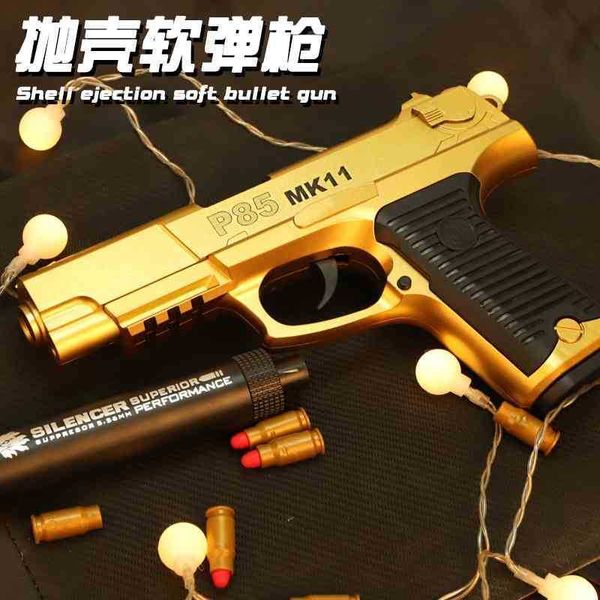 

new glock shell throwing gunner can fire simulated mk11 soft bullet pistol boys' toy gun