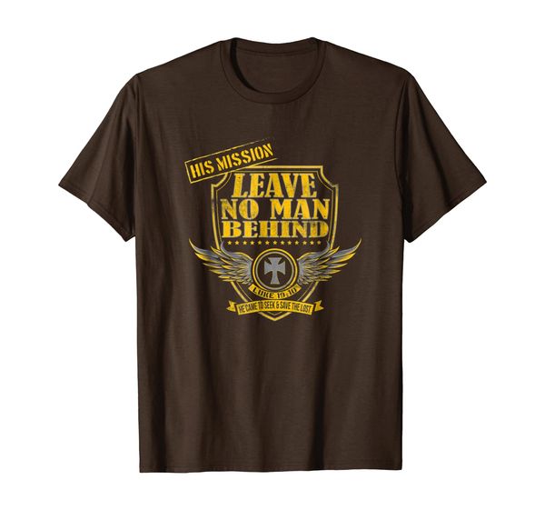 

his mission leave no man behind shirt, White;black