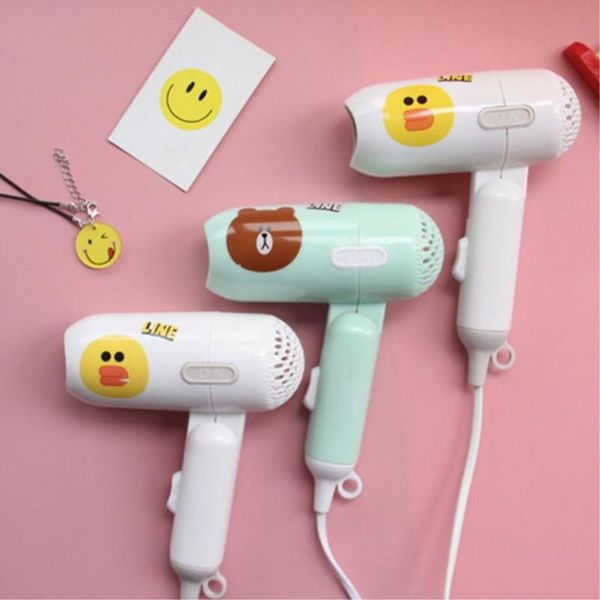 

hair dryers cute mini dryer foldable student use styling tools electric cartoon small power travel 220v