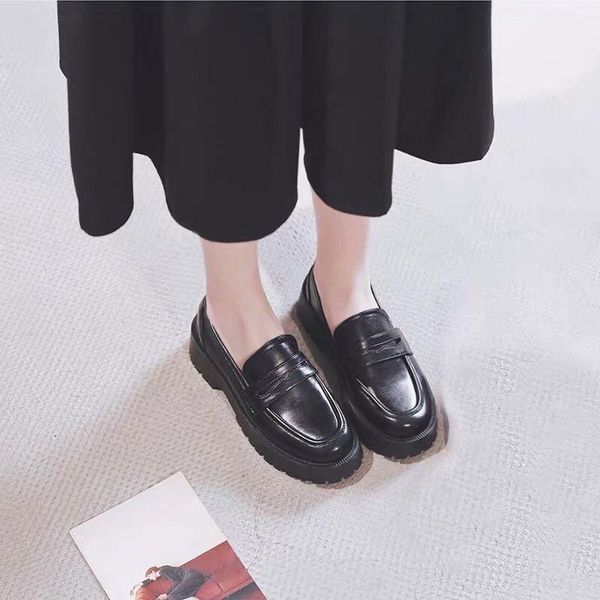 

dress shoes 2022 boussac black punk platform women loafers round toe chunky heel vintage slip on high pumps