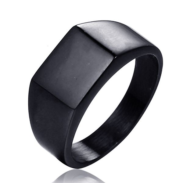 

delicate ring stainless steel smooth double bevel blank titanium jewelry, Silver