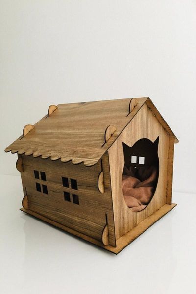 

cat beds & furniture wooden house decorative nest bed