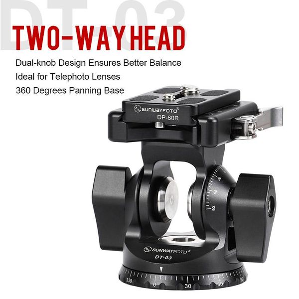 

tripod heads sunwayfoto dt-03 tilt head for monopod and 33lbs 15kg load capacity
