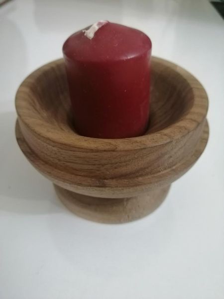 

candle holders natural walnut wood dekorative holder