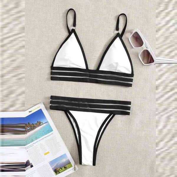 

white bikinis mujer fashion womens solid color bikini push-up pad swimwear beachwear bathing suit bather, White;black