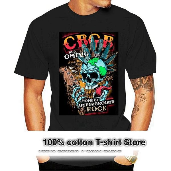 

men's t-shirts cbgb omfug york skull mohawk mens t shirt guitar underground punk rock merch streetwear tee men women cartoon, White;black
