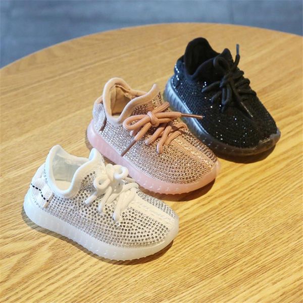 

first walkers aogt 2021 spring/autumn baby girl boy toddler shoes infant rhinestone sneakers coconut soft comfortable kid