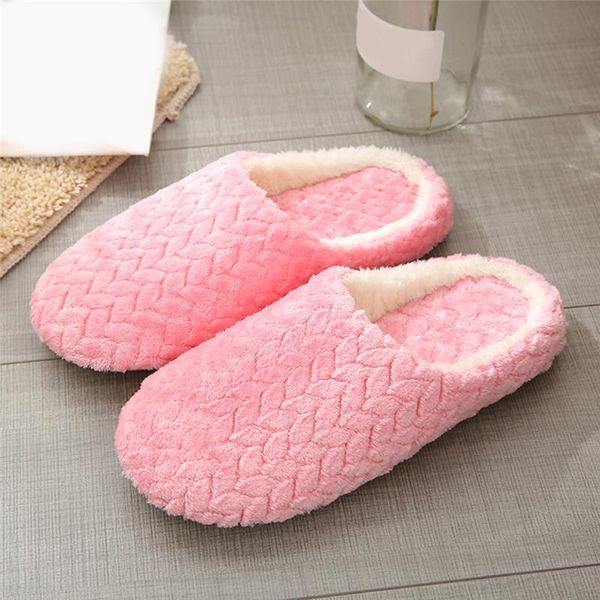 

fashion winter ladies slipper plush floor shoes bedroom home slippers autumn house soft slient female, Black