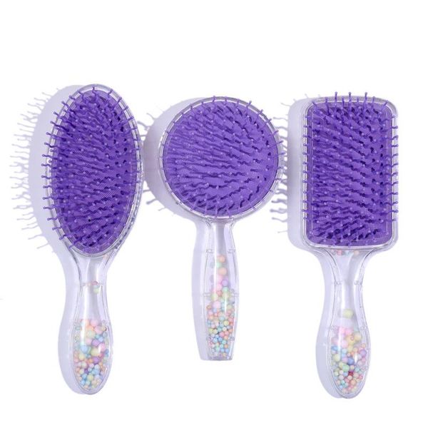 

hair brushes cartoon brush massage comb rainbow animal foam cute anti-static shower wet detangle salon styling tools, Silver
