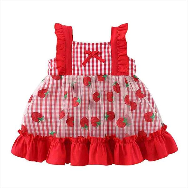 

kids dress summer little girls clothes ruched strawberry casual girls clothing casual dresses for children 1 2 3 4 5, Red;yellow