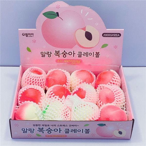 Brinquedo de descompressão da imprensa da esfera do desporto do pêssego Aliviar anti esferas anti-stress Squeeze Fidget Toys Pack para crianças presentes antistress