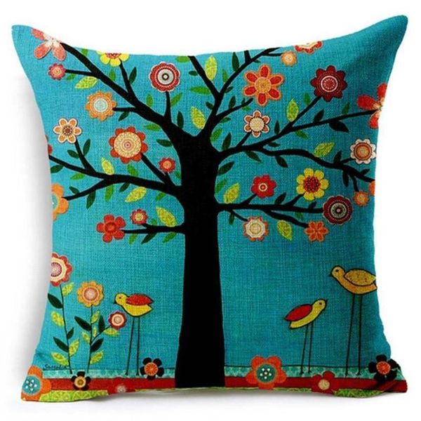 

linen square throw flax pillow case decorative cushion cover c0510
