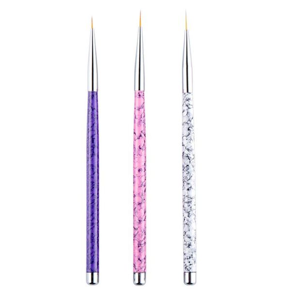 

nail brushes 3pcs art liner brush manicure pen painting, Yellow
