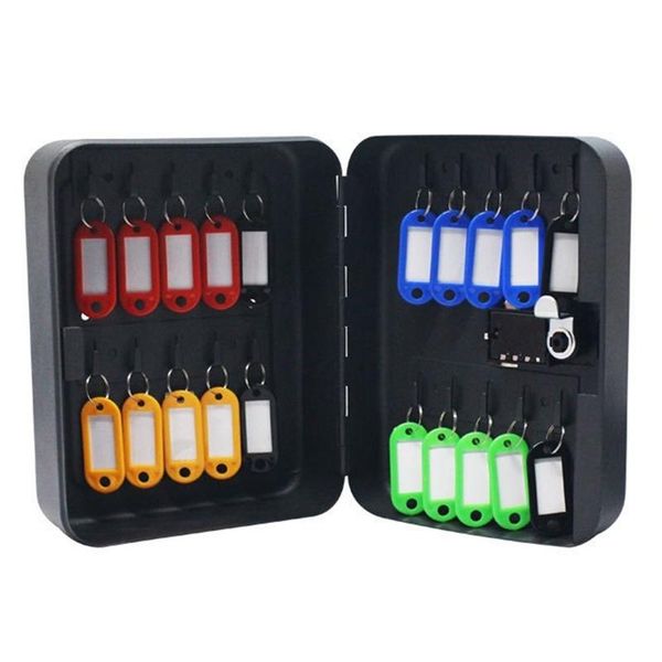 

keychains 20-digit password key box with 20 label wall-mounted safe el property dormitory management, Silver