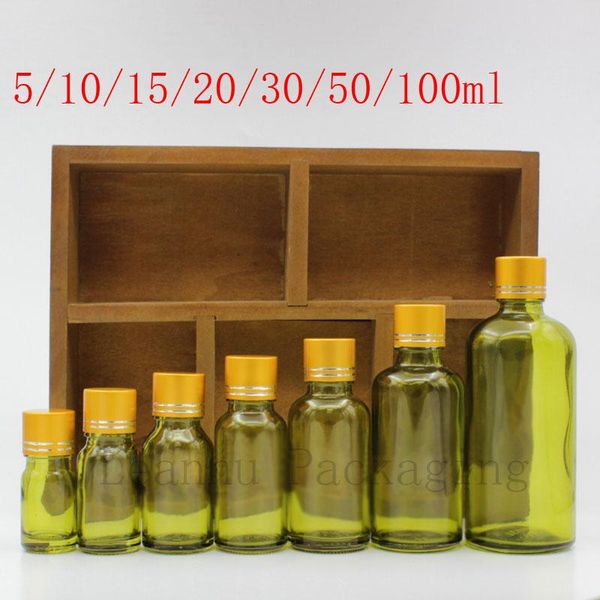 

storage bottles & jars green essential oil with gold aluminum screw cap,16pc homemade skin care empty cosmetic containers