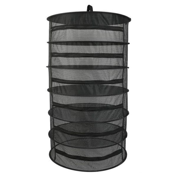 

storage boxes & bins foldable 4/6 layers drying fishing net rack hanging vegetable fish dishes dryer hanger herbs