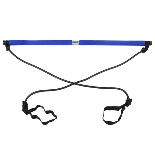 

multi-function yoga pilates fitness bar elastic pull rope resistance strength training equipment bands