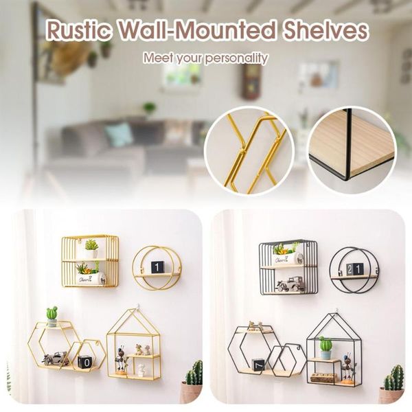 

storage racks floating shelves for wall rustic wall-mounted shelf metal frame wood bathroom, bedroom, kitchen hooks & rails