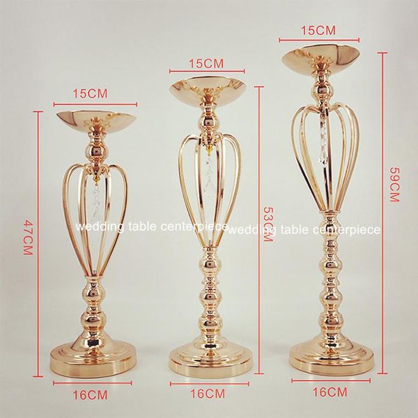 

tall mental wedding flower stand pillar with bowl party decoration