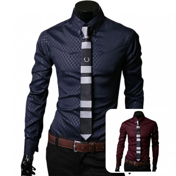 

men's casual shirts anti-wrinkle great buttons male shirt single-breasted men long sleeve for dating, White;black