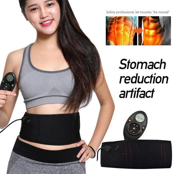 

abdominal muscle trainer electric slimming belt waist support women men body shaper suit sweat fitness massagers